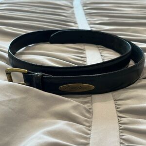 Eddie Bauer Black and Gold Leather Belt